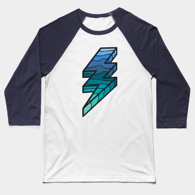 Lightning sky Baseball T-Shirt by yanmos